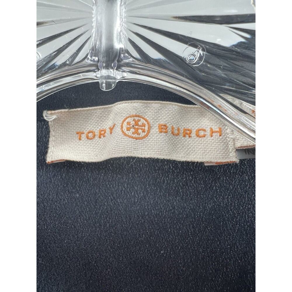 Tory Burch Women’s Sleeveless Button Up Hidden Button Placket Top Navy Blue 2 - Picture 4 of 11